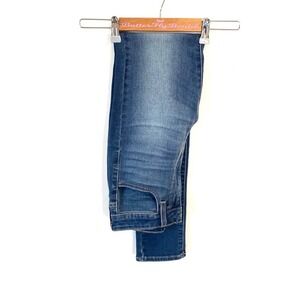 Levis Blue denim‎ distressed knee cutout skinny jeans, Size 27